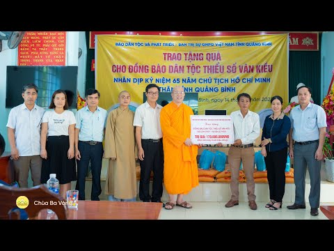 Video Phó Trưởng Ban Trị sự GHPGVN tỉnh Quảng Bình trao tặng... - youtube
