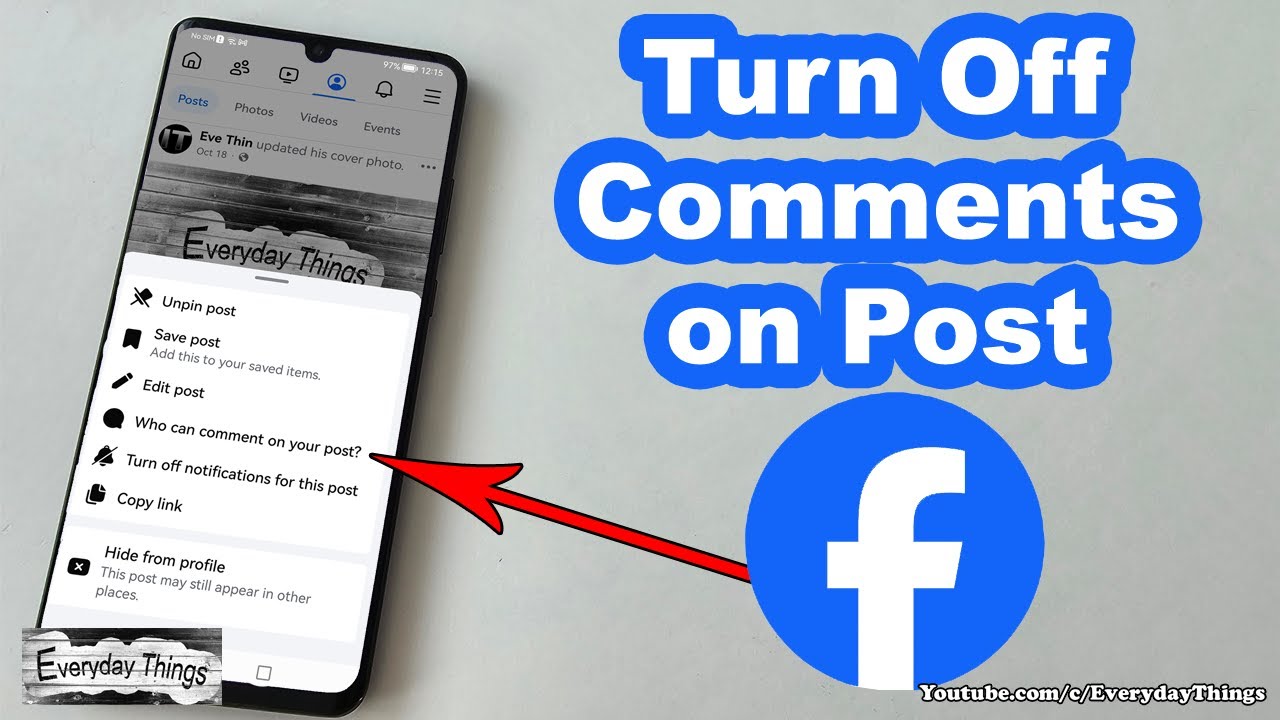 How to Turn Off Comments on a Facebook Post - YouTube
