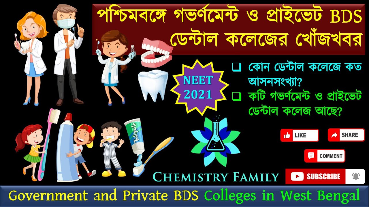 Top Dental Colleges in West Bengal | NEET 2021 | in Bengali by Chemistry Family