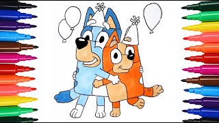 How to Draw BLUEY & BINGO | Drawing for Kids | #art #painting #cartoon #bluey