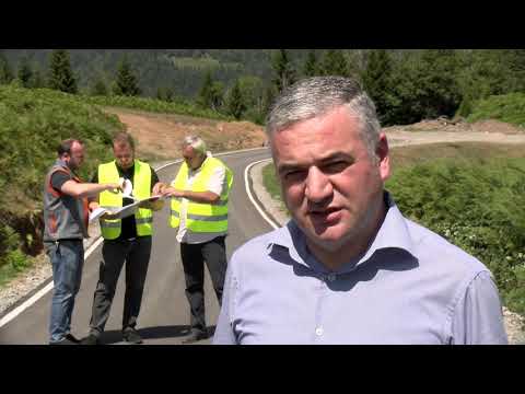 ხულო–ძირკვაძეების საავტომობილო გზაზე ასფალტობეტონის საფარი დაიგო
