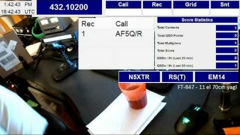 Arrl August UHF QSo with AF5Q/R