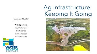 Webinar: Ag Infrastructure Keeping It Going
