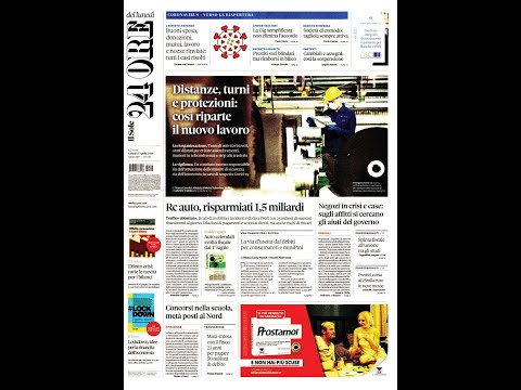 Rassegna Stampa, prime pagine quotidiani nazionali e internazionali di oggi lunedì 27 aprile 2020