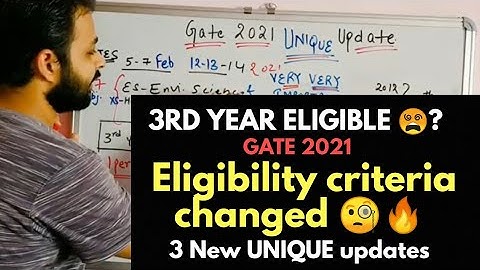 Gate 2021 Eligibility Criteria Changed | NEW Streams Added in GATE 2021 | Everything about GATE 2021