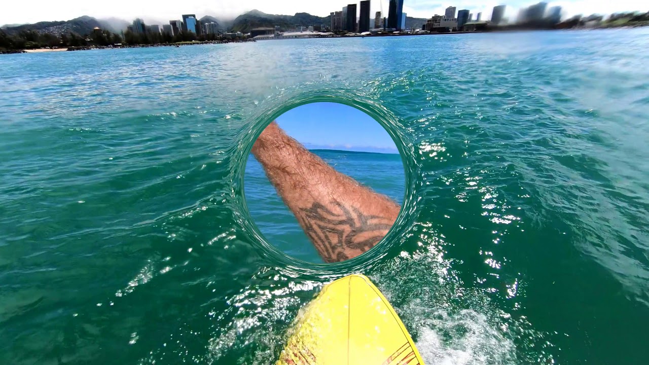 4K POV Surf SUP Oahu, Hawaii "Sand Island"
