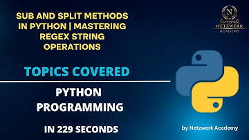 Sub and Split Methods in Python | Mastering Regex String Operations