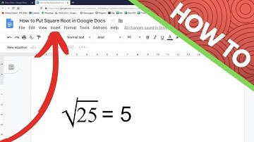 How to Put Square Root in Google Docs