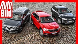 SUVs aus dem VW-Konzern (2018) Mittelklasse-SUVs im Vergleich