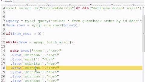 MySQL Tutorial 3 - Retrieving data from database