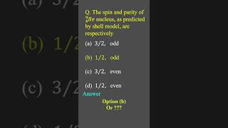 S-14 Problem on Nuclear Physics #Shellmodel #nuclear #physics #problem #csirnet #gate #gatephysics