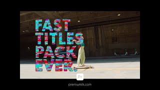 Premiere Pro Template: Fast Titles Pack Glitch Color + Free Font
