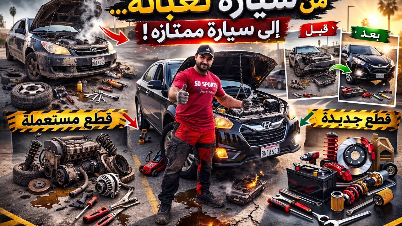 تحدي تصليح سيارة بأقل التكاليف🫡