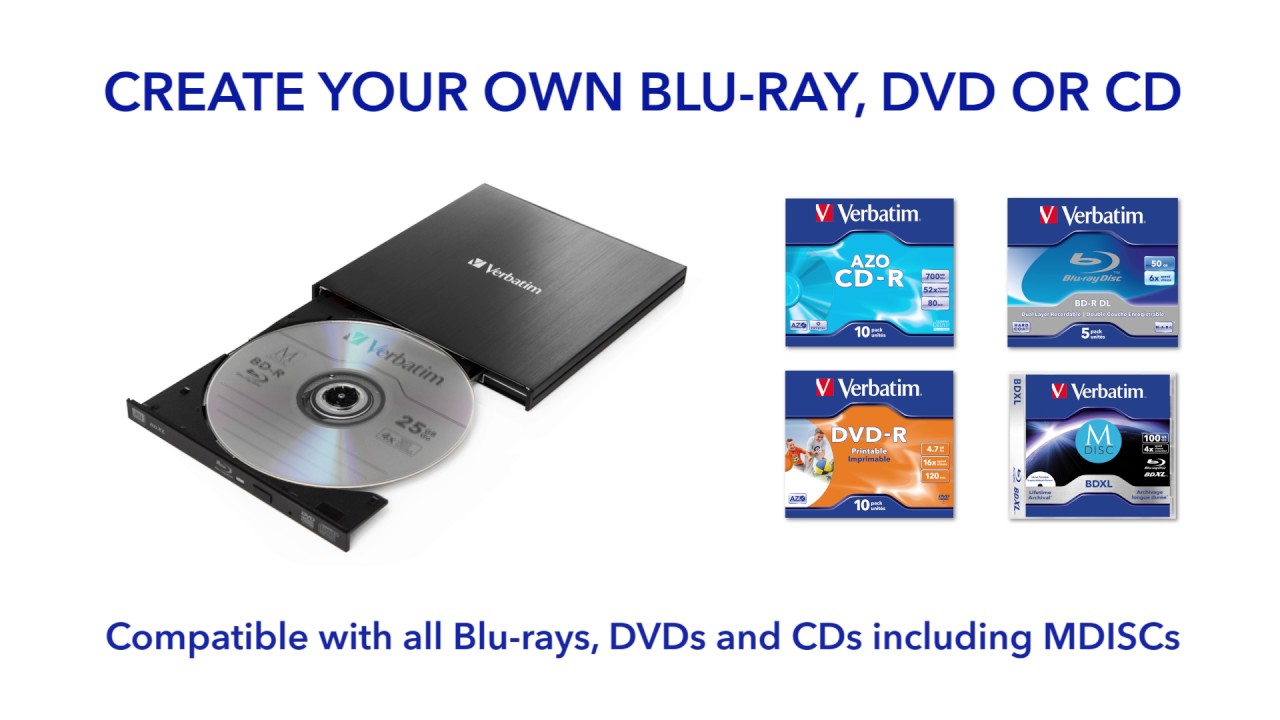 Lecteur Blu-ray externe Graveur Blu-ray 6x Compatible avec Bd Lecteur de CD Lecteur  Bluray portable 100gb Slimline Lecteur Blu-ray externe USB 3.0 et type