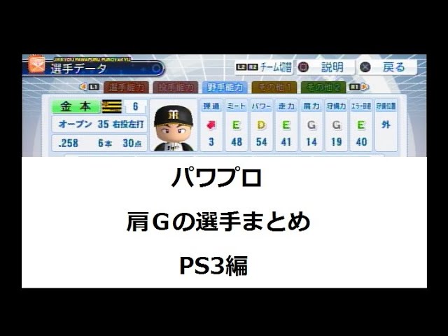パワプロ 肩gの選手まとめ Ps3編 Youtube パワプロ 肩gの選手まとめ Ps3編 Youtube