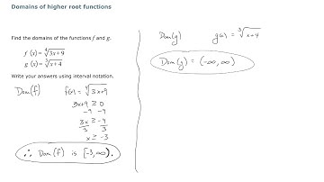 Domains of Higher Root Functions