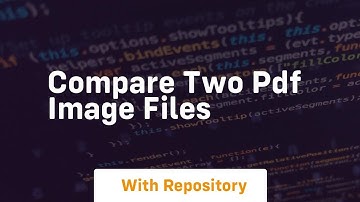 Compare two pdf image files