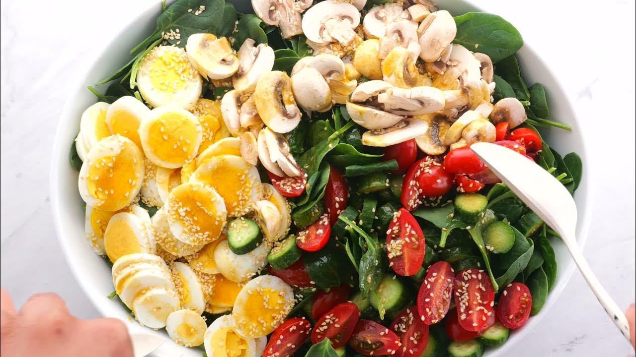 Easy Spinach Salad YouTube