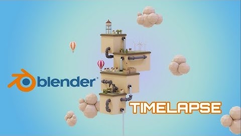 Low Poly ISLAND | Blender TImelapse | MechyManish