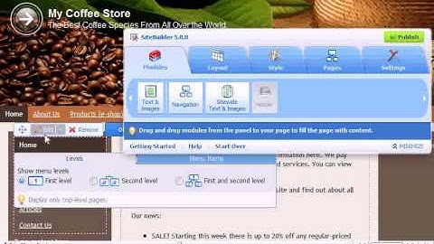 Building your first website with Parallels Plesk SiteBuilder