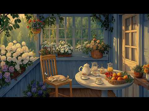 A Slow Morning on a Cozy Cottage Porch ☀️ | Relaxing Vintage Music