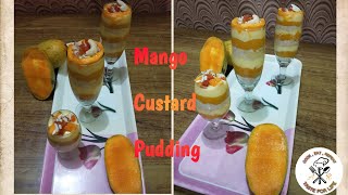 Mango custard pudding recipe। मैंगो कस्टर्ड पुडिंग । Summer special