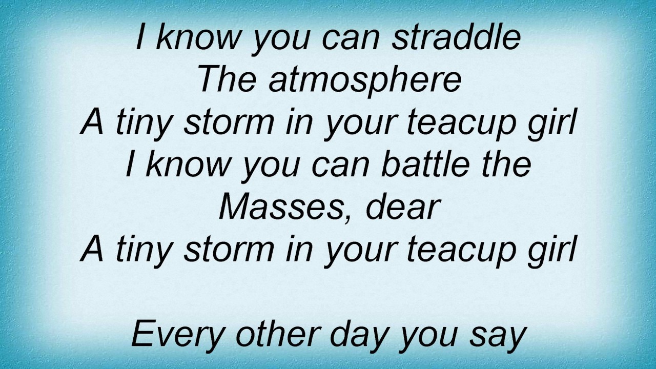 Red Hot Chili Peppers Storm In A Teacup Lyrics YouTube