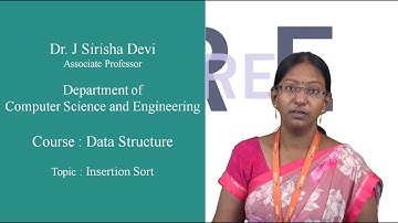 Sorting techniques - insertion sort by Dr. J Sirisha devi