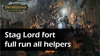 Pathfinder Kingmaker - Stag Lord's Fort full run: Kressle, Akiro, Owlbear and poisoned wine.