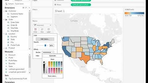 How to change the border colors on a map in Tableau