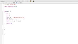 How to make a calculator program and input numbers with cin (C++ programming tutorial)