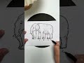 How many legs does this elephant have? A simple drawing that you can learn at once. Visual illus