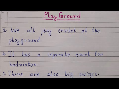 5 sentences about playground