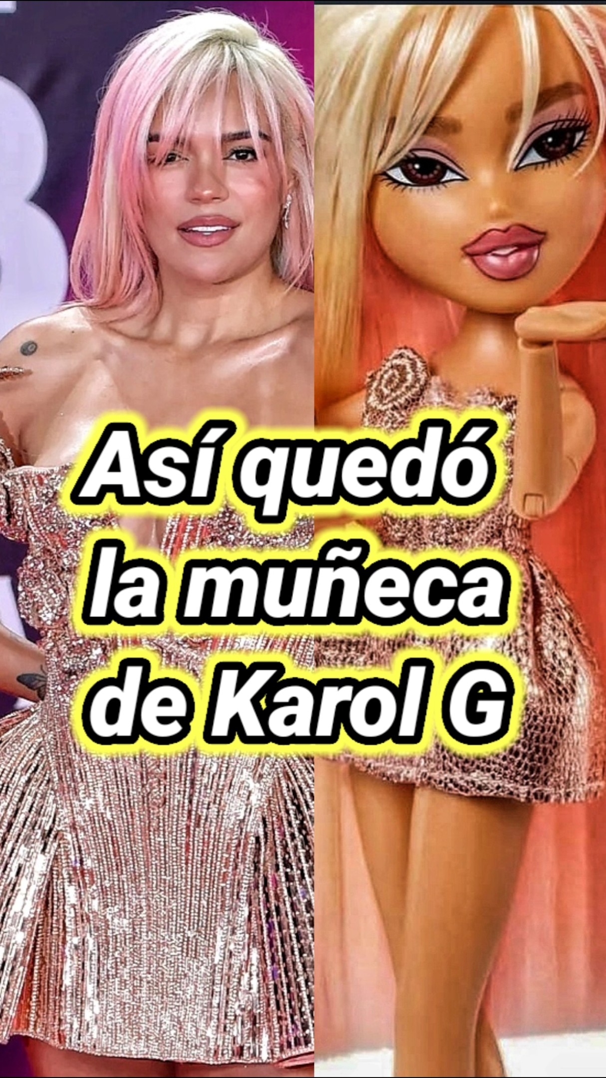 Así quedó la muñeca de Karol. #karolg