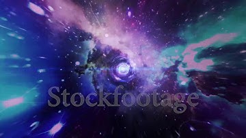 Through time and space tunnel.Seamless travel through a wormhole through time and space filled