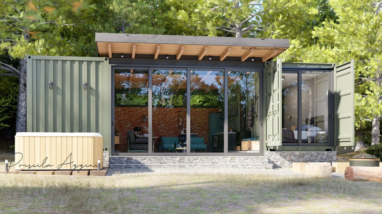 Контейнерный дом - две спальни - внутри контейнерного дома