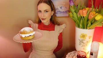 ASMR ♡ How to Bake Fastelavensboller✨️ Soft spoken / Whispering (Plant-Based Recipe)🌷