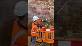 Paint Removal using DOFF System from Brick Wall