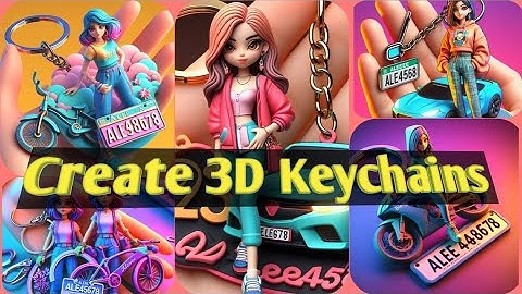 One simple formula to Create 3D Key Chain Images with Bing Ai