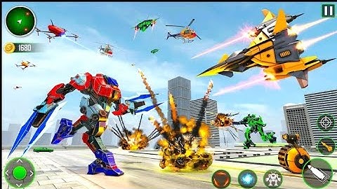 Jet Helicopter Robot Transformation  || Dino Car Robot Shooting Game