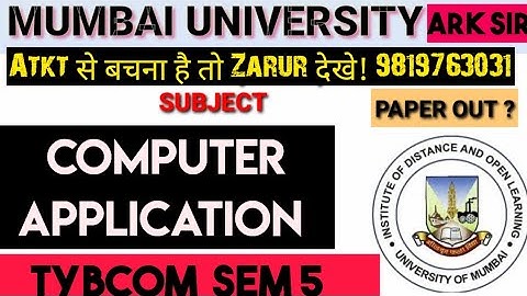 2025 |Computer APPLICATION TYBCOM Sem5| Syllabus Important QUESTION| MUMBAI UNIVERSITY I ARK sir
