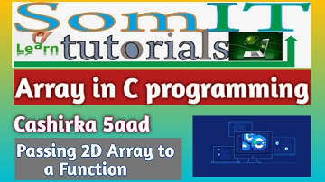 ARRAY AF SOMALI | PASSING 2D ARRAY TO A FUNCTION | #5