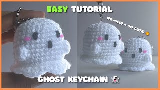 Easy Crochet Ghost 👻 | No-Sew + Beginner Friendly Keychain Tutorial 