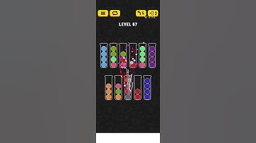 Ball Sort Level 67 | Sorting balls in 11 Tubes #level #puzzle #game #mobilegame #solution #ballsort