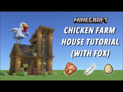 Minecraft Chicken Farm House Tutorial (With Fox) [Aesthetic Farm] [Java Edition] [2k60p]