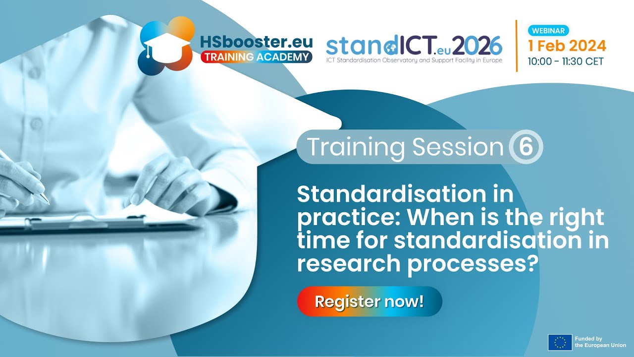 Standardisation in practice (6): When is the right time for ...