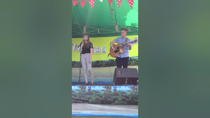 Ted Groves and Izzie Bleach at Village green