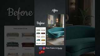 e-commerce reel for business purposes flow frame ai studio. before and after result
