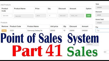 Point of sales system Using Ajax jQuery PHP MySQL part 41 Sales