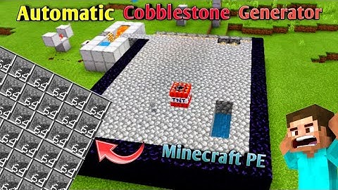 Automatic Cobblestone Generator in Minecraft PE (Tutorial) | Minecraft |
